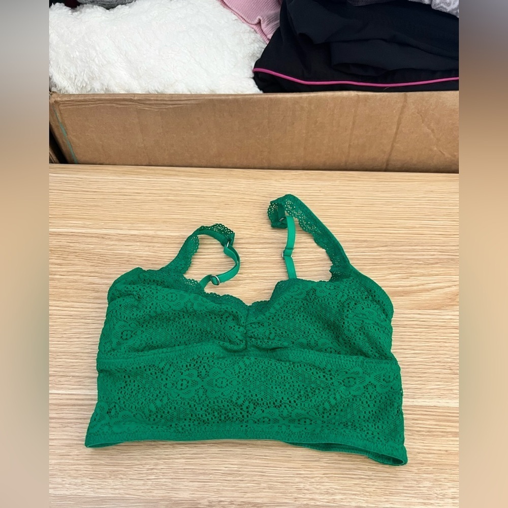 Gilly Hicks - Sydney - Unlined Emerald Lace Bralette